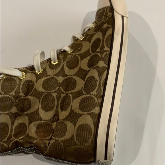 Coach Signature High-Top Sneakers - Picture 10 of 11